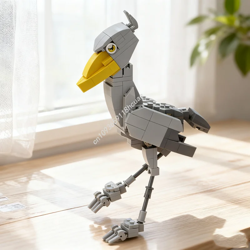Kids Toys Very - 116 ชิ้น MOC Shoebill ชุดตัวต่อโมเดลที่สวยงามและสมจริง ของเล่นก่อสร้าง