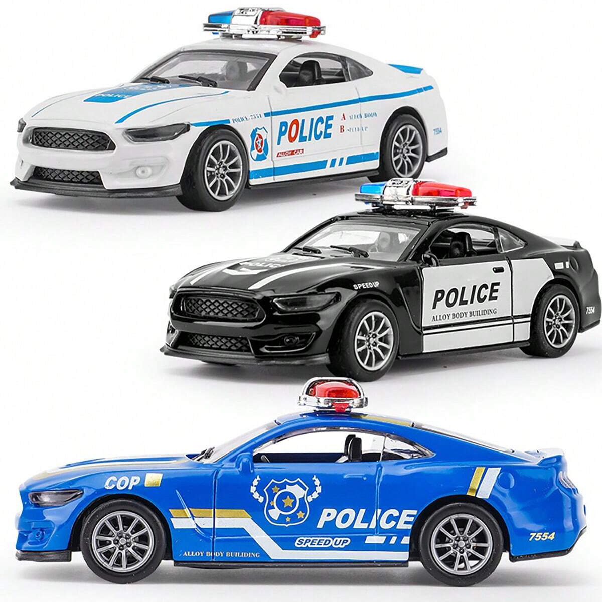 Kids' Toys - รถโมเดลอัลลอยด์แบบดึงถอยหลัง ประตูไม่เปิดได้ ของเล่นสะสมสำหรับเด็ก