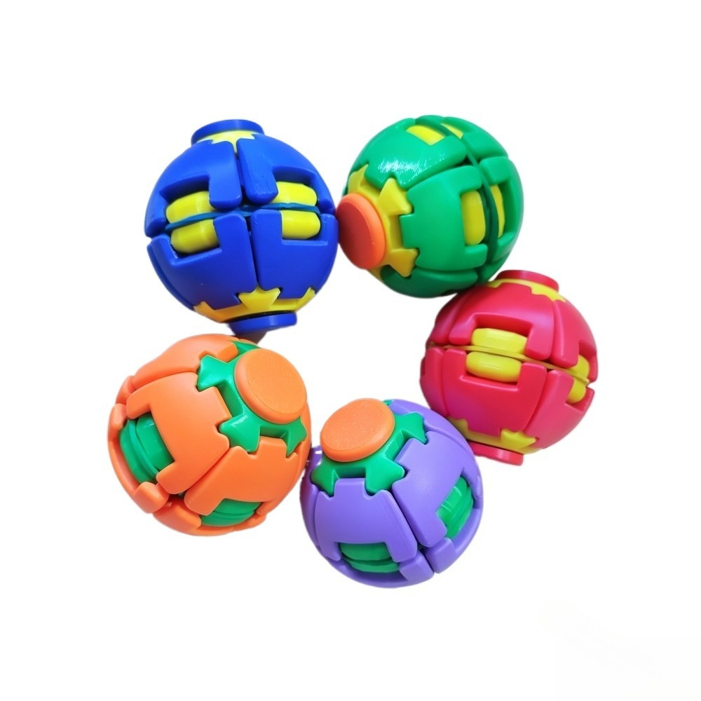 Kids' Toys - ของเล่นบรรเทาความเครียดแบบหมุนได้ บอลหมุนแปลงรูป ของเล่นสัมผัสเพื่อบีบคลายความเครียด สำหรับเด็กและผู้ใหญ่ ของขวัญเพื่อการผ่อนคลาย