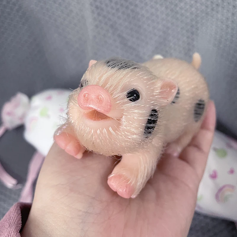 Kids Toys Very - 5 นิ้ว Smile Face Reborn ตุ๊กตาหมูซิลิโคนนุ่มมาก