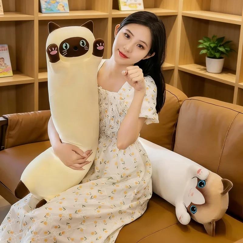 Kids Toys Long Island - ตุ๊กตาหมอนแมวน่ารัก รุ่นใหม่ ของเล่นตุ๊กตาขนยาว ของขวัญวันเกิด ของตกแต่งบ้าน โซฟา