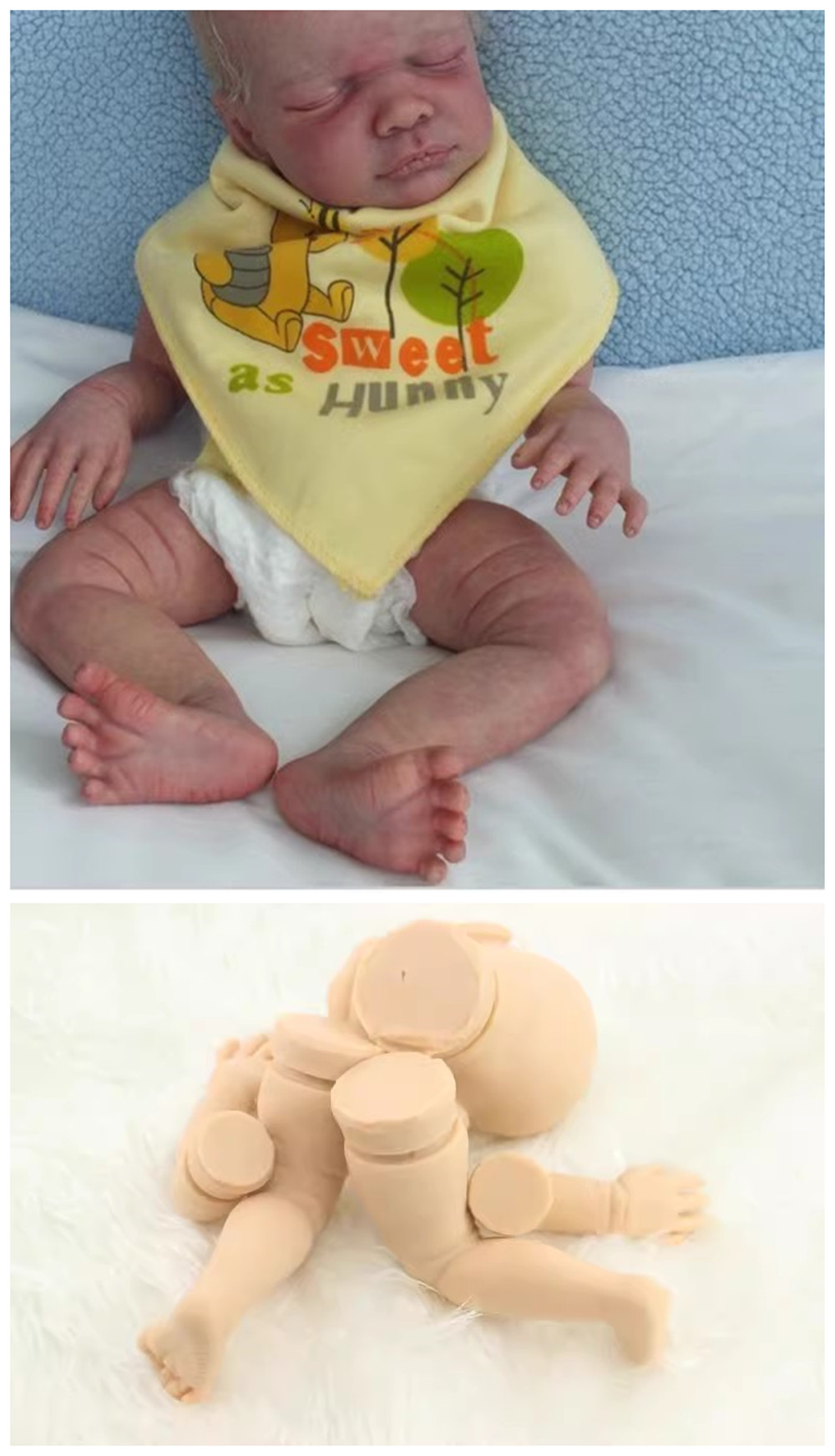 Kids Toys Very - ตุ๊กตาเด็กเกิดใหม่รุ่นลิมิเต็ดอิดิชั่น วัสดุซิลิโคนแข็ง ขนาด 20 นิ้ว แบบยังไม่ลงสี