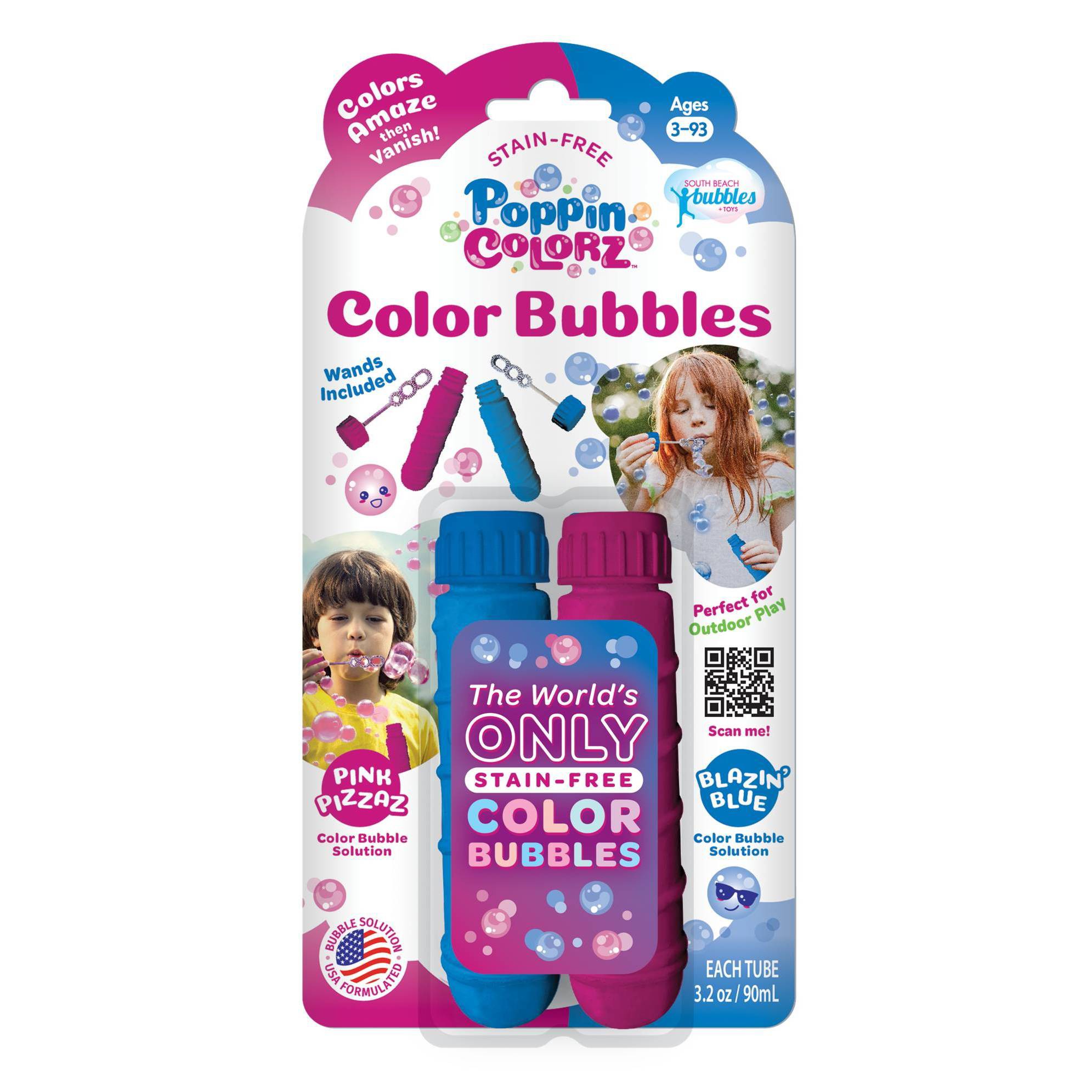 Kids Toys Play Youtube - หลอดฟองสบู่สีชมพูและสีฟ้า 2 ชิ้น ของเล่นสำหรับงานปาร์ตี้เด็ก เหมาะสำหรับเล่นกลางแจ้ง ทนทานและป้องกันการรั่วซึม