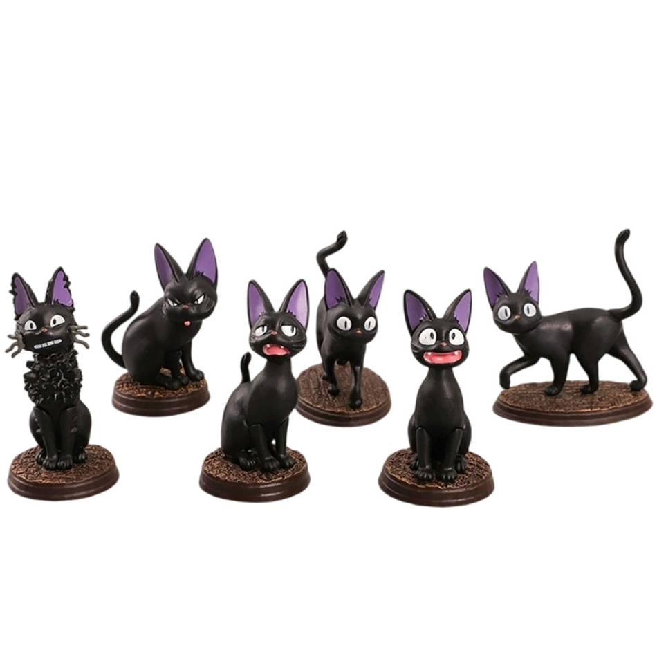 6 ชิ้น/เซ็ตการ์ตูนแมวดํา Jiji  - Kids Toys Jiji บทวิจารณ์และราคา