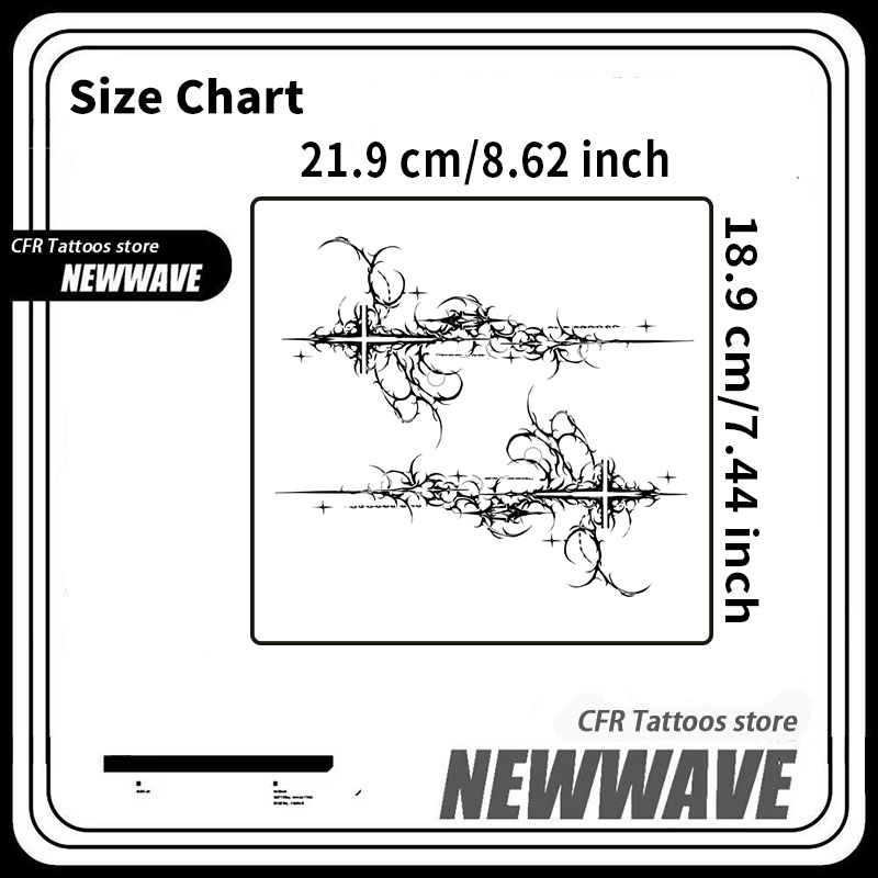 รอยสักชั่วคราวลายดอกหนามสีเข้ม - Kids Toys Low Price บทวิจารณ์และราคา