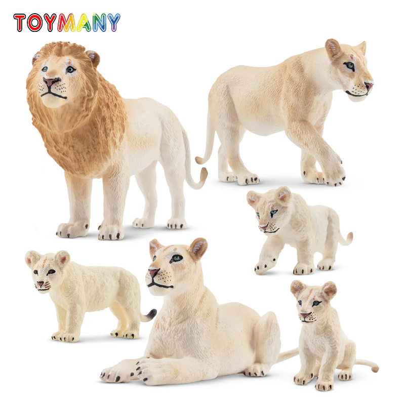 6 ชิ้นจําลอง White Lion ครอบคร - Kids Toys Kit บทวิจารณ์และราคา