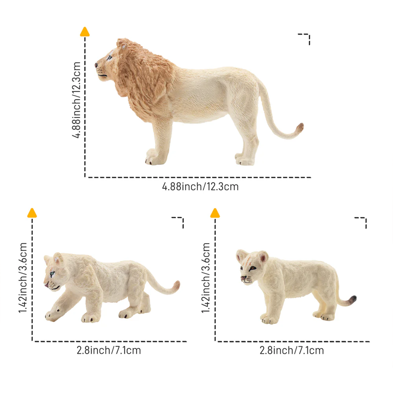 6 ชิ้นจําลอง White Lion ครอบคร - Kids Toys Kit บทวิจารณ์และราคา
