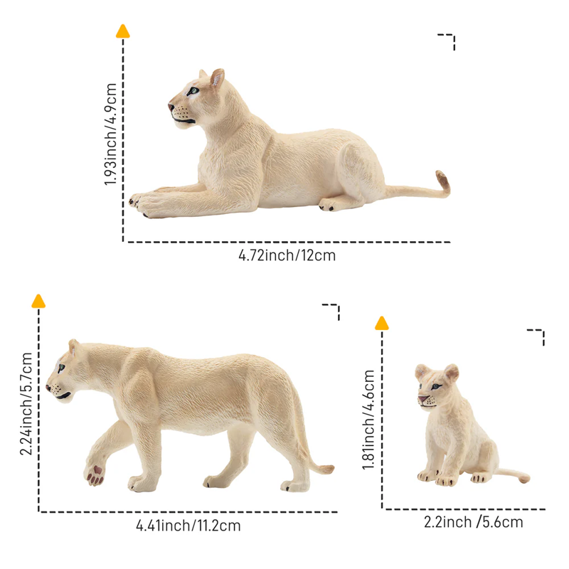 6 ชิ้นจําลอง White Lion ครอบคร - Kids Toys Kit บทวิจารณ์และราคา